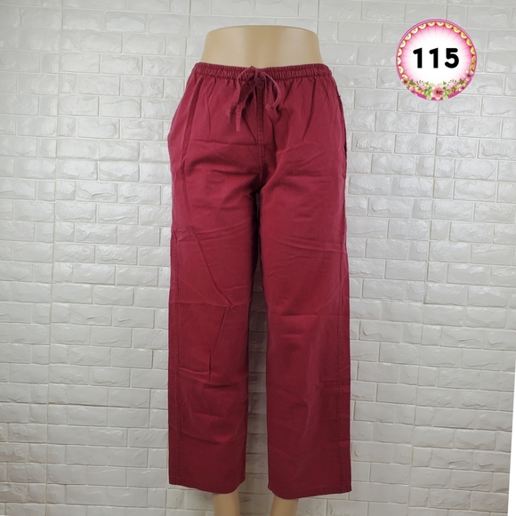 Pants - Small Red Stretch Waist Pants Women’s Elastic Casual Comfortable Pants